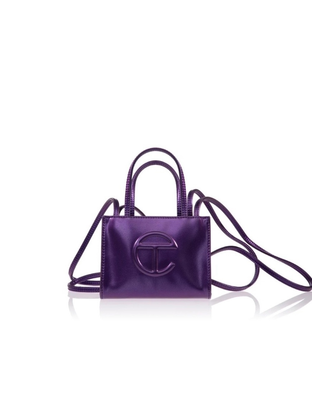 Açaí Telfar Mini Leather Top-Handle Crossbody Bag